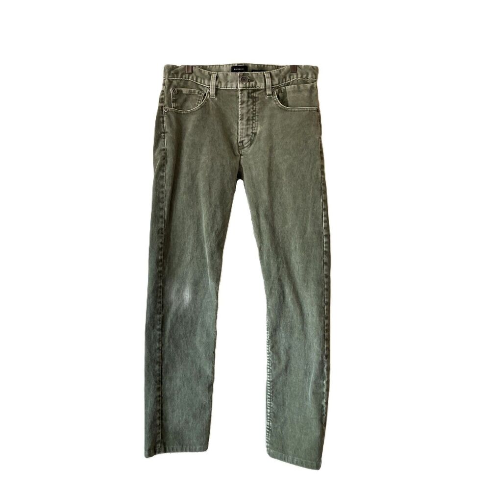 Quiksilver Men's Straight Tapered Corduroy Pants Size 30 Sage Green Surf